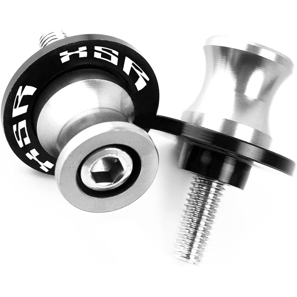 Swing Arm Spool Slider Stand Motorcycle 6MMCNC Aluminum Swing Arm Spool Stand Screw Slider For YA-MA-HA XSR700 XSR900 XSR 700 900 2015 2016 2017 2018 2019 (Color: Gray)
