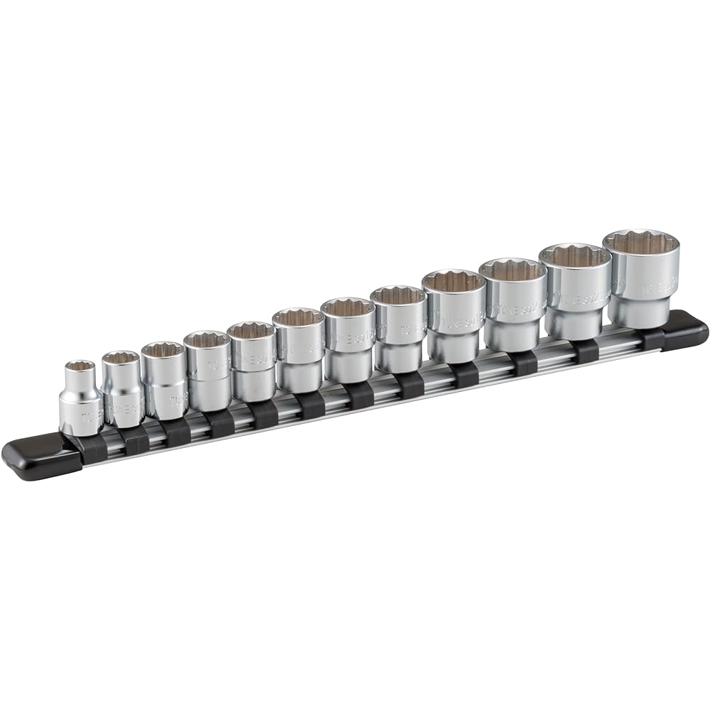 TONE Socket Set (12-sided, with holder) HD312A Drive angle 9.5mm (3/8") Contents 12 items
