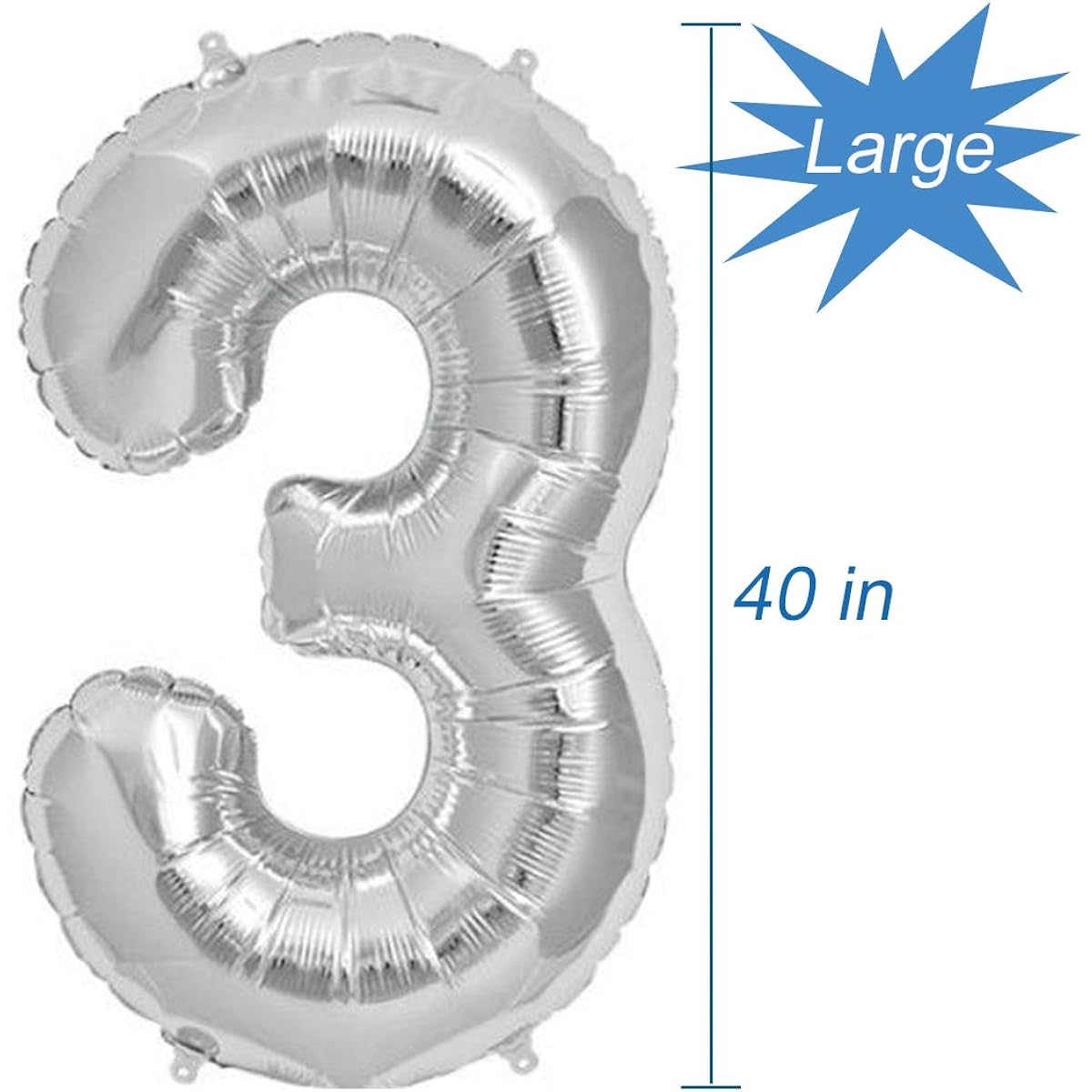 Tellpet Silver Number 30 Balloon 40 inch