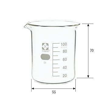 Beaker with guide scale 100mL 10 pieces