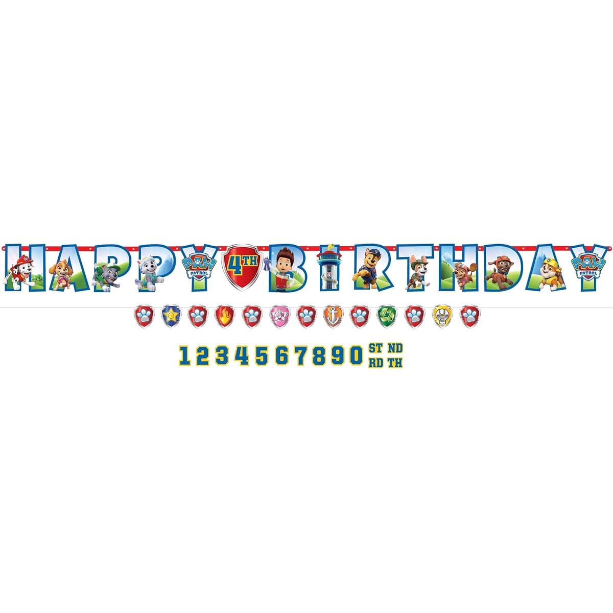 Paw Patrol Personalized Jumbo Letter Banner Kit - 4.1' x 10" | Assorted Designs | Set of 2