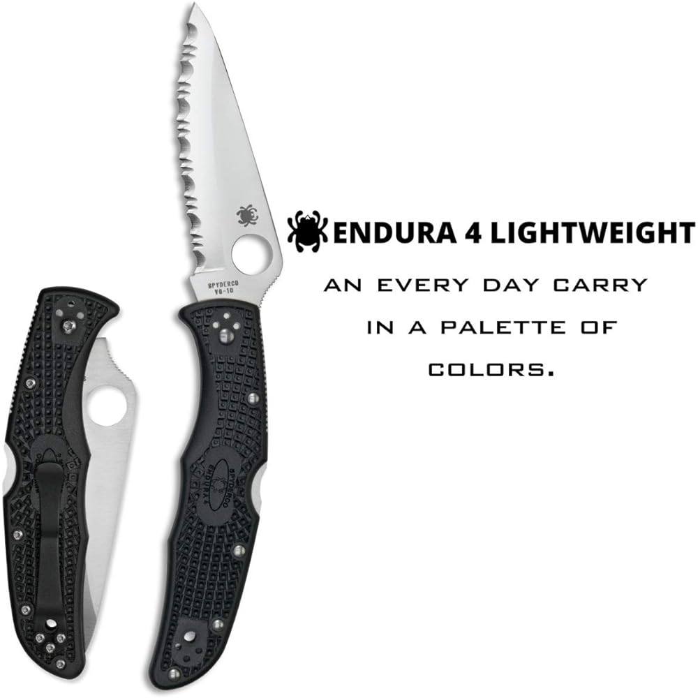 Spyderco Endura 4 Black Wave Blade C10SBK