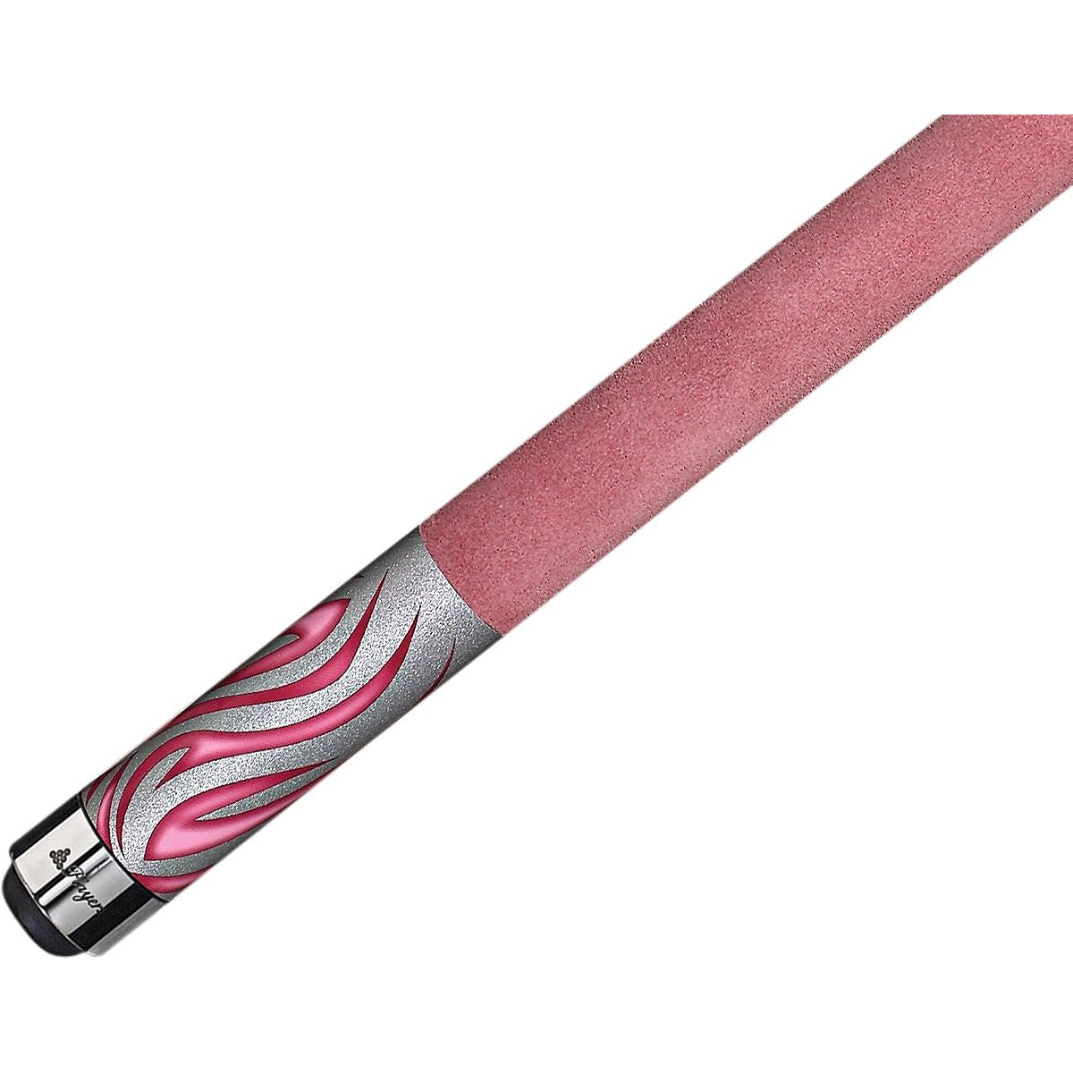 (550ml) - Players Flirt F-2780 Orion Silver Kandy with Pink Tribal Flames Cue