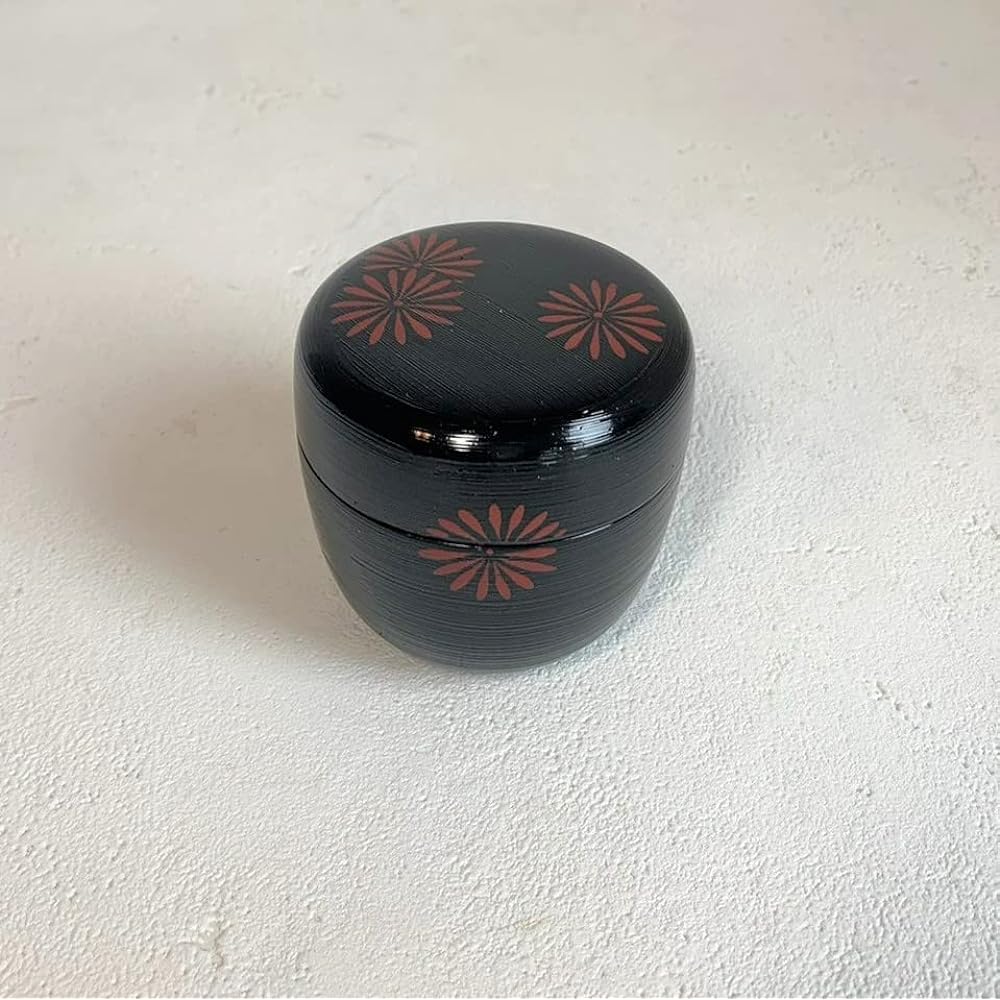 Nomura Lacquerware Store Echizen-nuri brush grain wild chrysanthemum medium date black 11-17501 medium