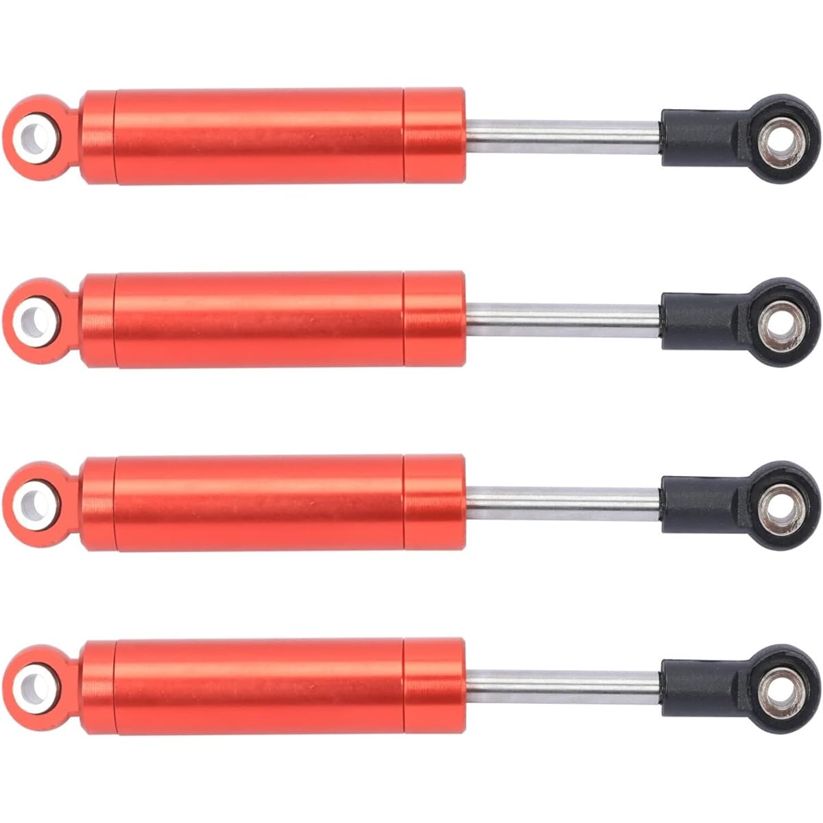 RCAWD CNC Machined Aluminum Alloy Front/Rear Spring Shock Absorber Damper Oil Filled Type for 1/18 Axial Utb18 Capra Trail Buggy Crawler (Red)