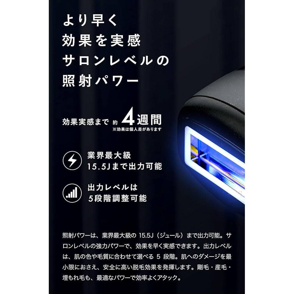 HAiRLO® Professional Hair Removal, Highest Class Power, 15.5J Developed by a Hair Salon, Same as Salon, IPL Hair Removal, Full Body Quickly and Beautifully, Face, VIO 990,000 Shots, No Cartridge
