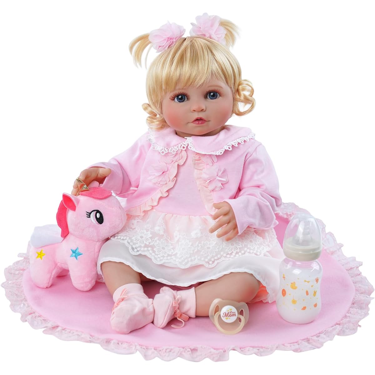 DreamyDolly Reborn Baby Doll - Realistic Face and Body Details Realistic Baby Feel Soft Skin and Body Realistic Toddler Doll for Girls