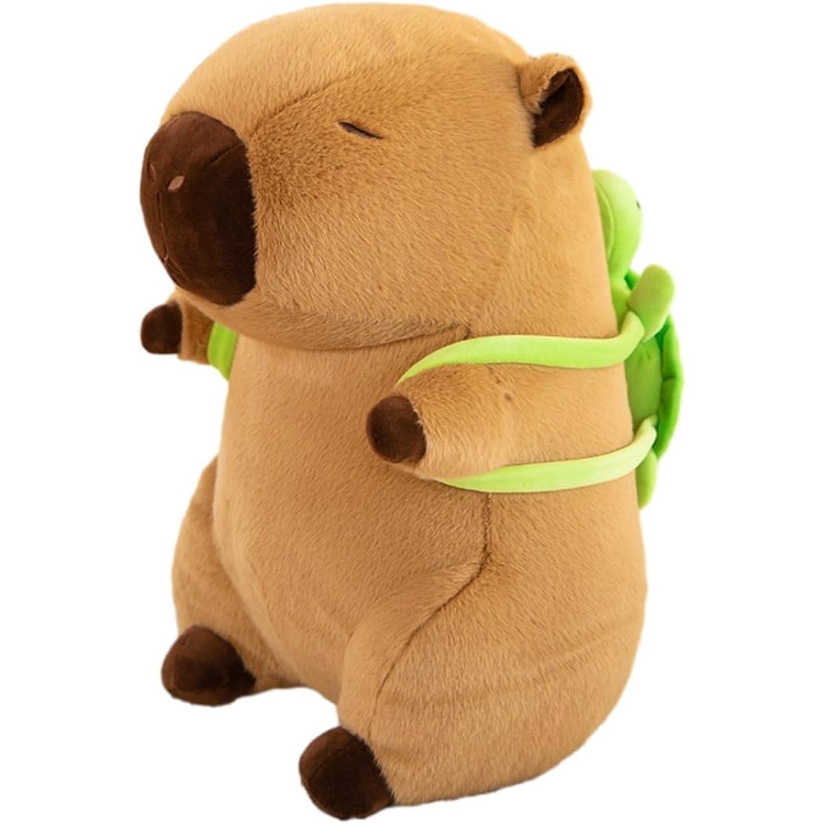 Plush toy Capybara Animal Plush Toy Body Pillow Fluffy Cute Birthday Gift Interior Shop Decoration Comes with Turtle Bag (90cm)