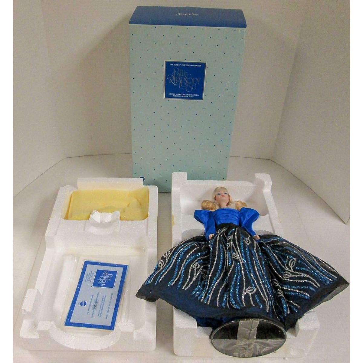 Blue Rhapsody Porcelain Barbie - Limited Edition - RARE By Mattel [Parallel Import]