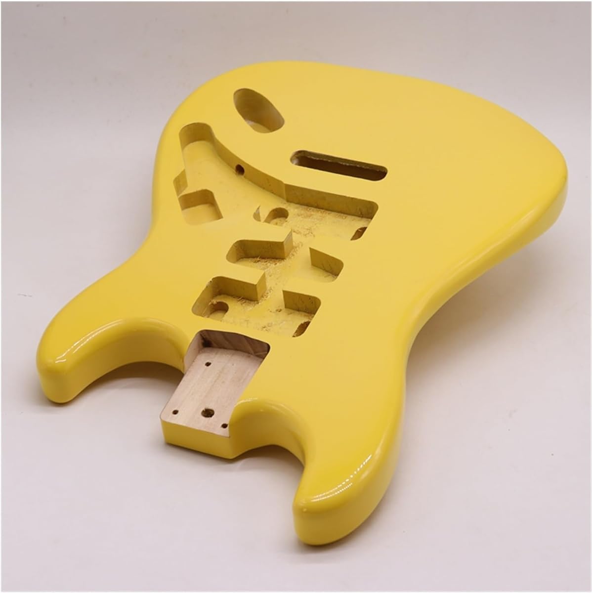 Electric guitar yellow body DIY electric guitar body semi-finished guitar modification DIY musical instrument accessories
