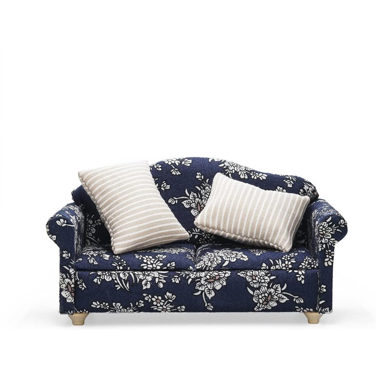 Odoria 1/12 Miniature Couch Sofa Dollhouse Furniture Accessory Dark Blue