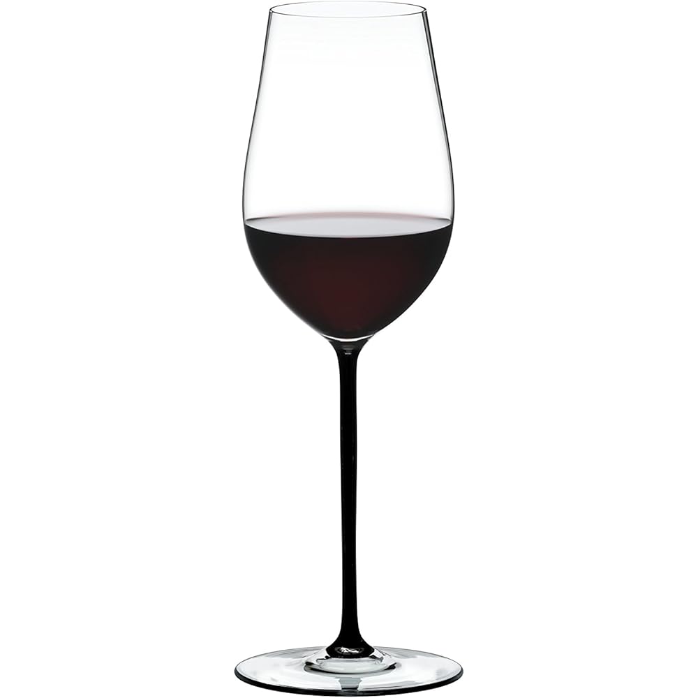[Genuine] RIEDEL White Wine Glass Fat a Mano Riesling/Zinfandel Black 395ml 4900/15B