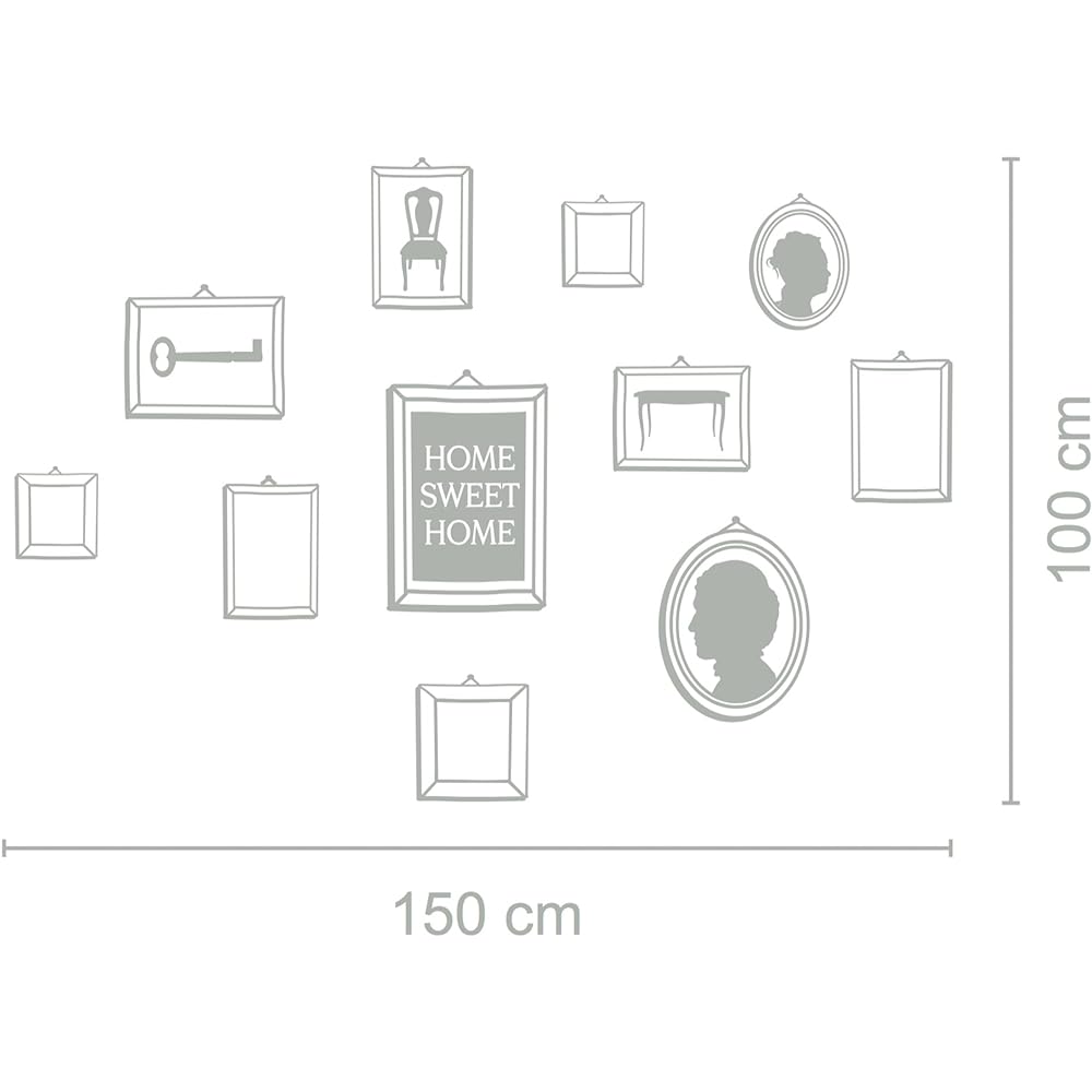4make wall sticker transfer type FRAMES black 4make-4624