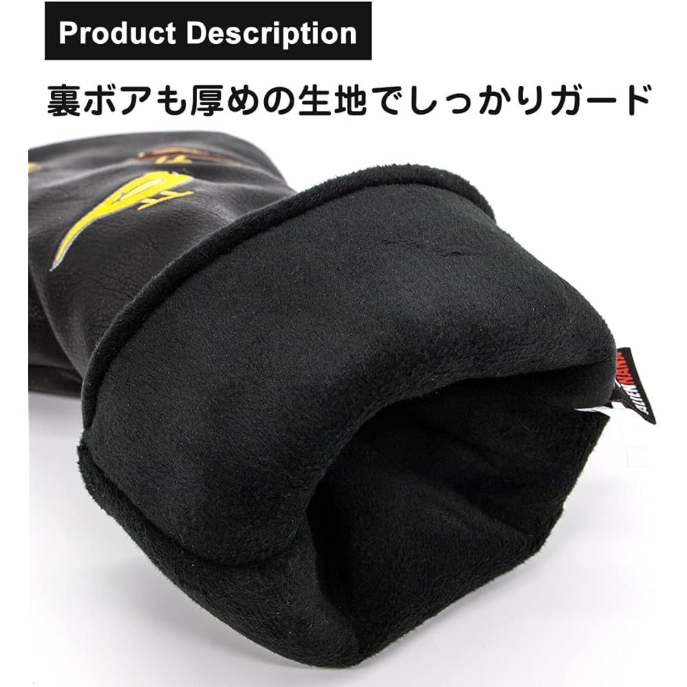 Golf Club Head Cover Birdie Golf Wood Cover Set Black Golf Driver Cover Fairway Wood, Utility, Hybrid Head Cover Aliennana Luxury Embroidery Stylish Leather