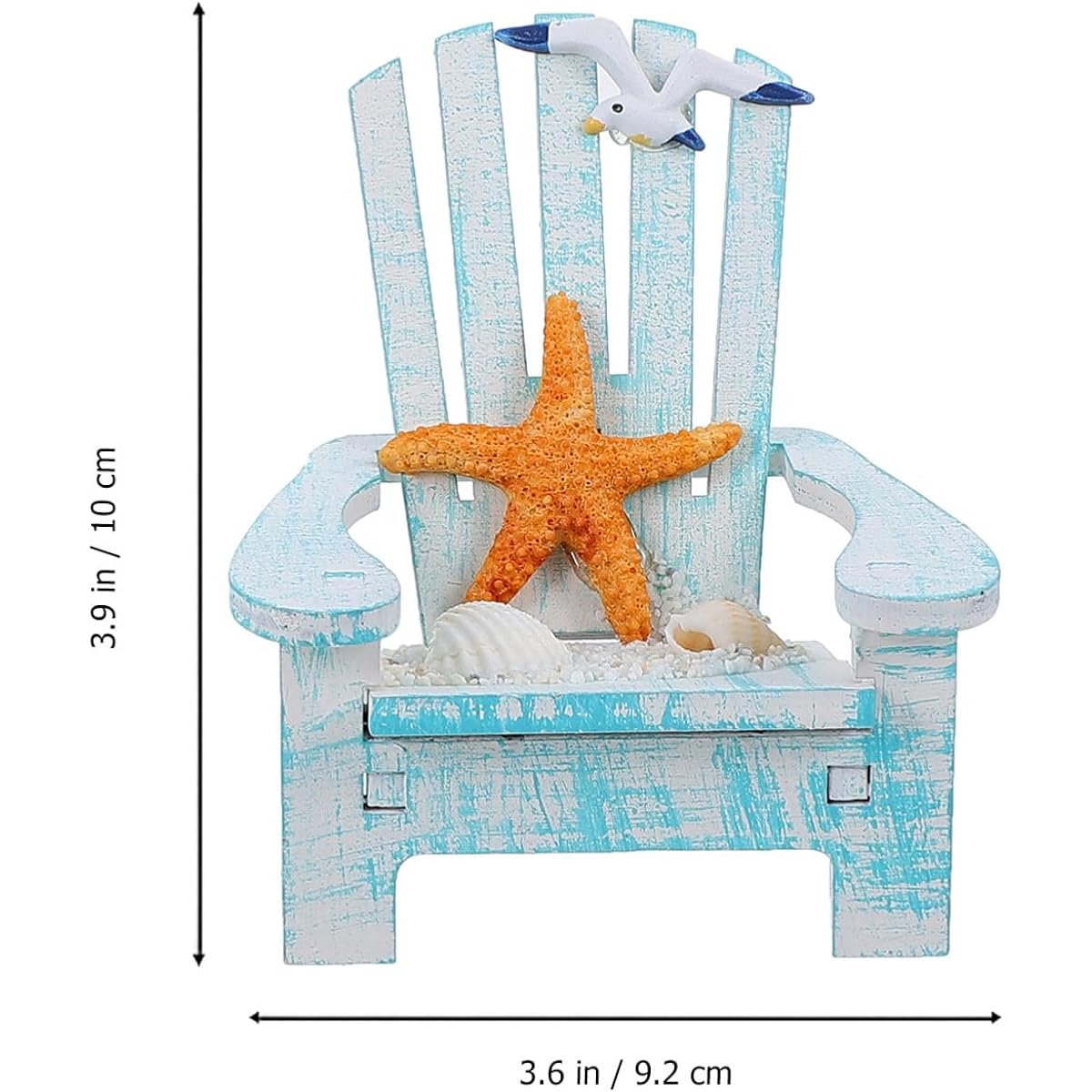 Veemoon Beach Decor Mini Wooden Nautical Mini Beach Chair Miniature Beach Chair Nautical Wooden Box Chair Miniature Beach Home Decor