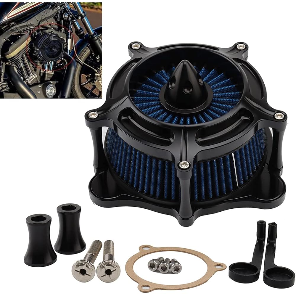 Motorcycle Air Cleaner Turbine Intake Filter Harley Touring Road King Street Glide Electra Glide 08-2016 Softail Dyna FXDLS 2017