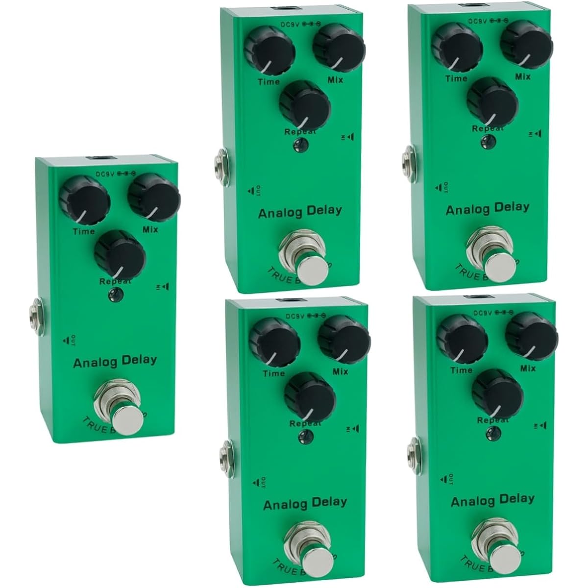 Vaguelly 5pcs Guitar Effects 10 Effect Delay Mini Delay Pedal Bass Effect Pedal Bass Delay Pedal Looper Guitar Pedal Guitar Delay Boss Pedal Reverb Pedal