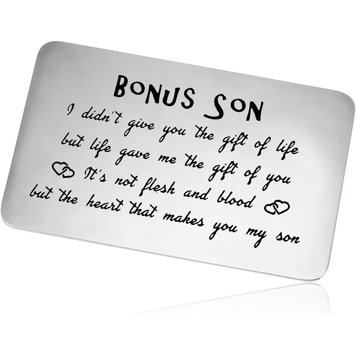 Gifts for son Jewelry Hiring Metal Wallet Insert Card Mother to son Gift Engraved Wallet Insert Card My Son Gift Birthday Wedding Gift Mom to son Gifts for son in law Son in law Jewelry
