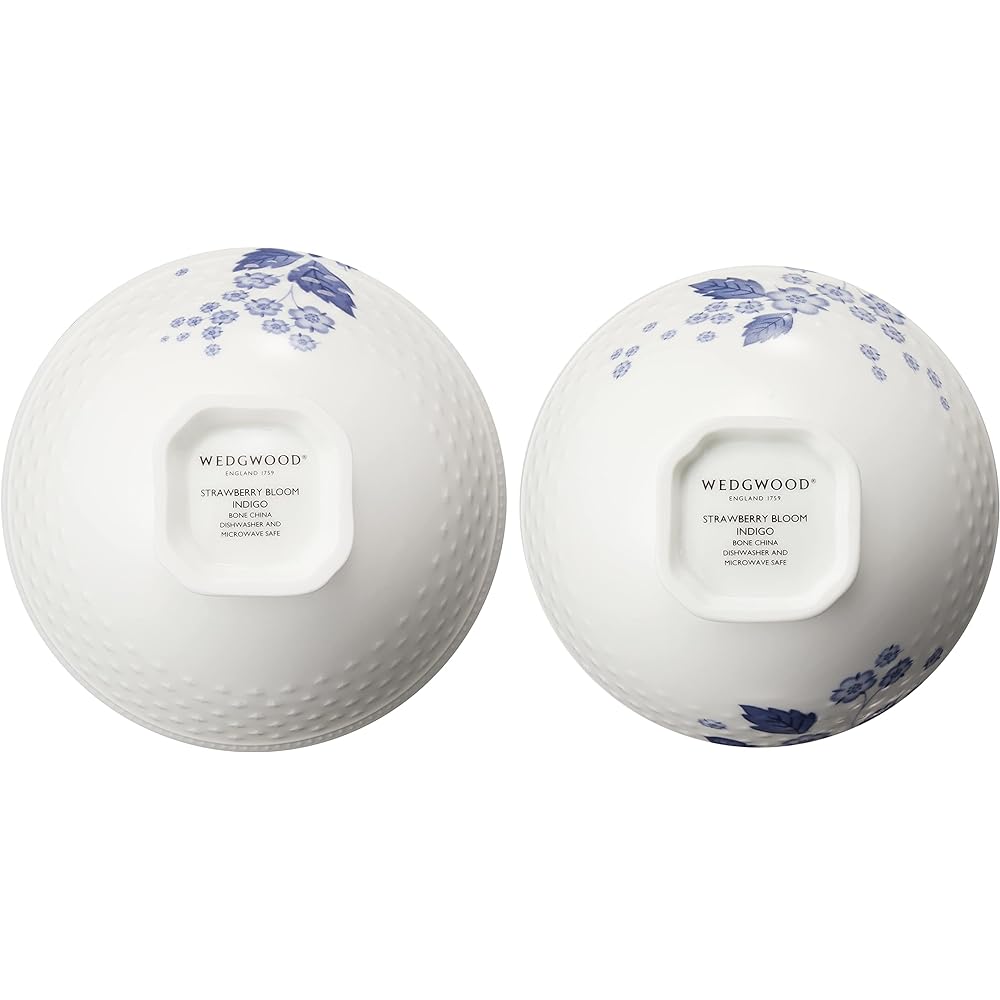 [Regular Imported Product] Wedgwood Strawberry Bloom Indigo Couple Bowl (Rice Ball) M&L Wedding Gift Present 1053155