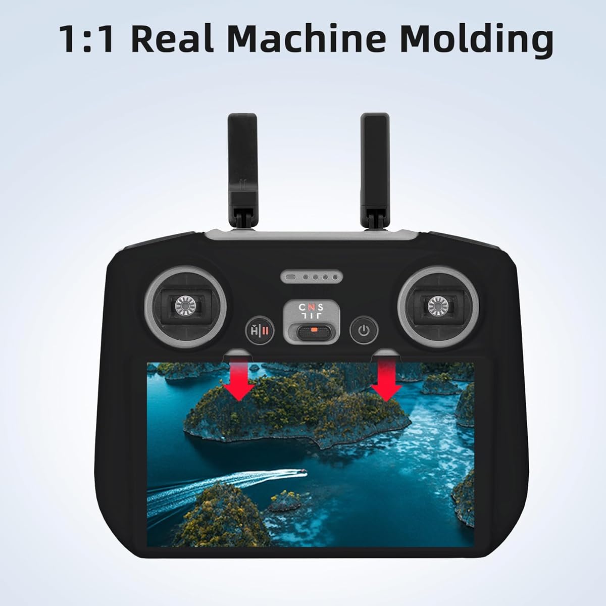 BRDRC Silicone Cover Case Sleeve for DJI RC 2 Compatible with DJI Air 3 (Black)