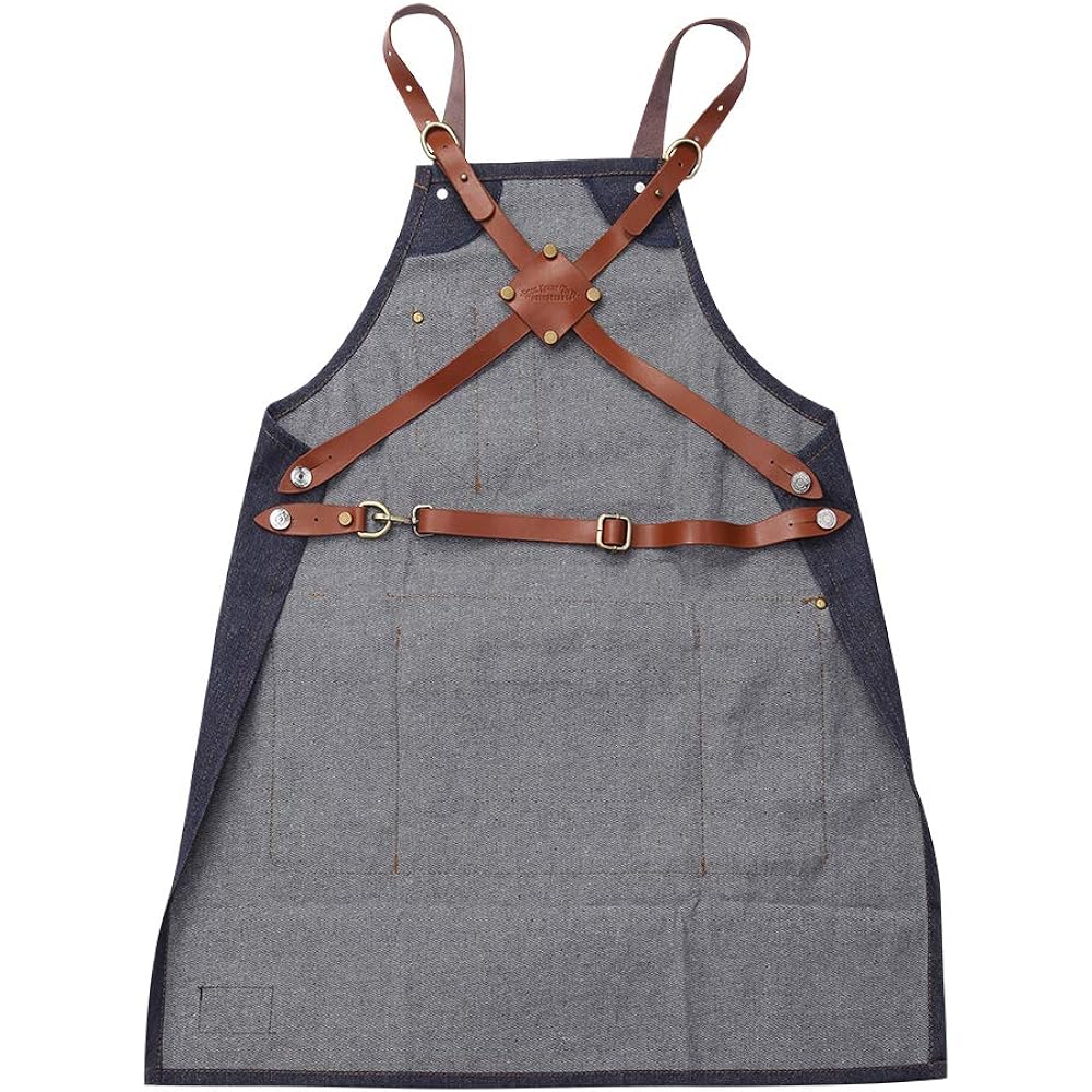 [GRIMSTEADS] Denim Apron Type 4 ROYAL KNIGHT TOKYO Barber Salon Beauty Salon BARBER L Size