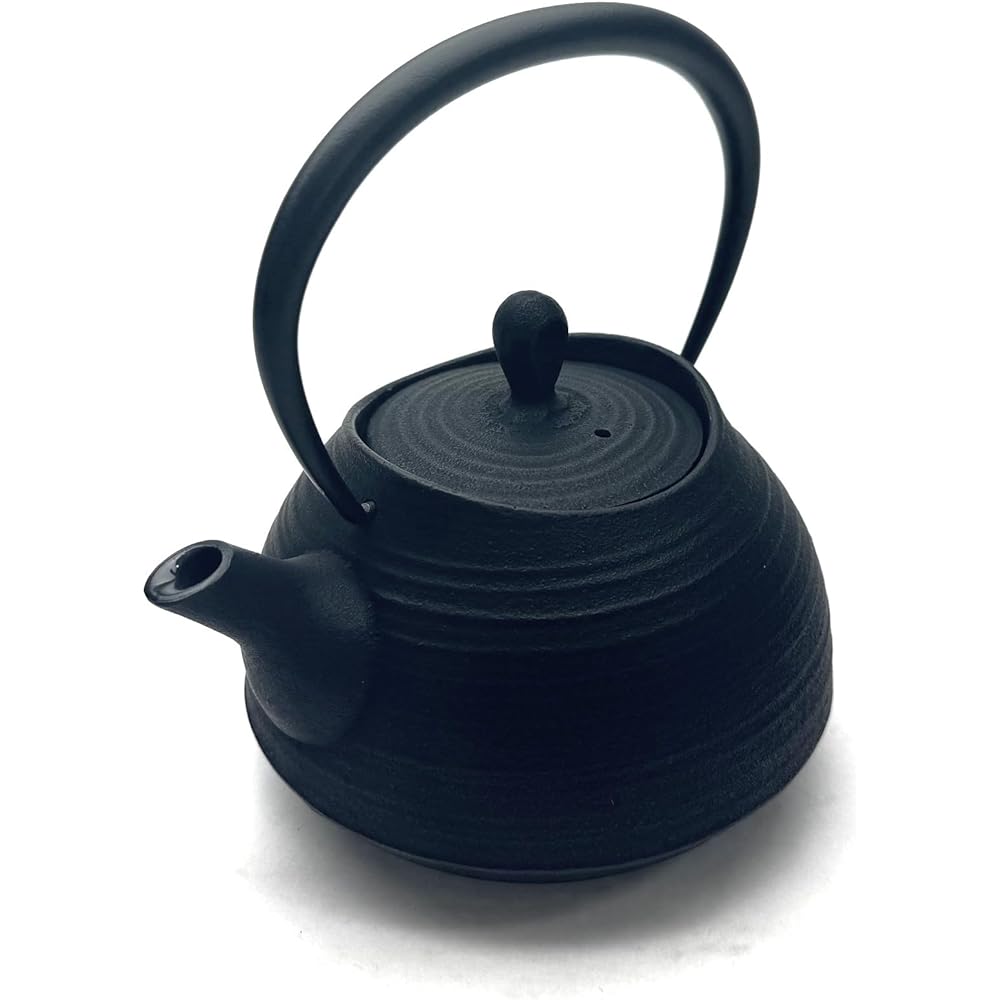 Nanbu Ironware Teapot: Ichichudo Teapot Hakeme 0.6L Black W15xD13xH17(cm)
