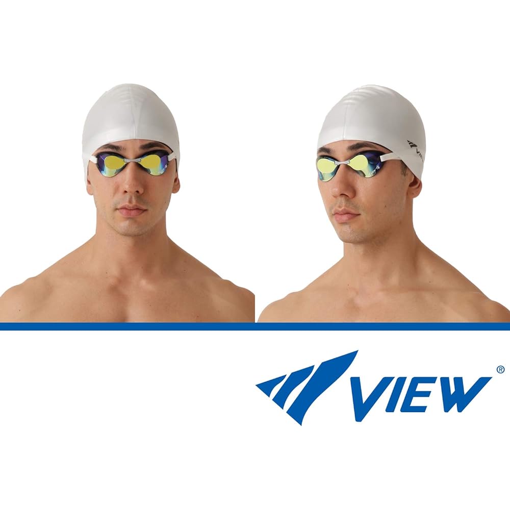 VIEW Competitive Swimming Goggles Blade Mirror Coating UV Protection Anti-Fog Coating V121SAM