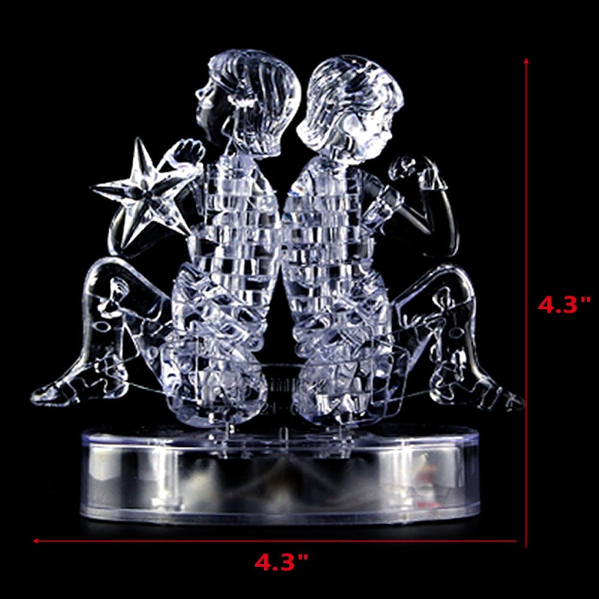 Coolplay DIY 3D Crystal Puzzle Horoscope with LED Light - Gemini