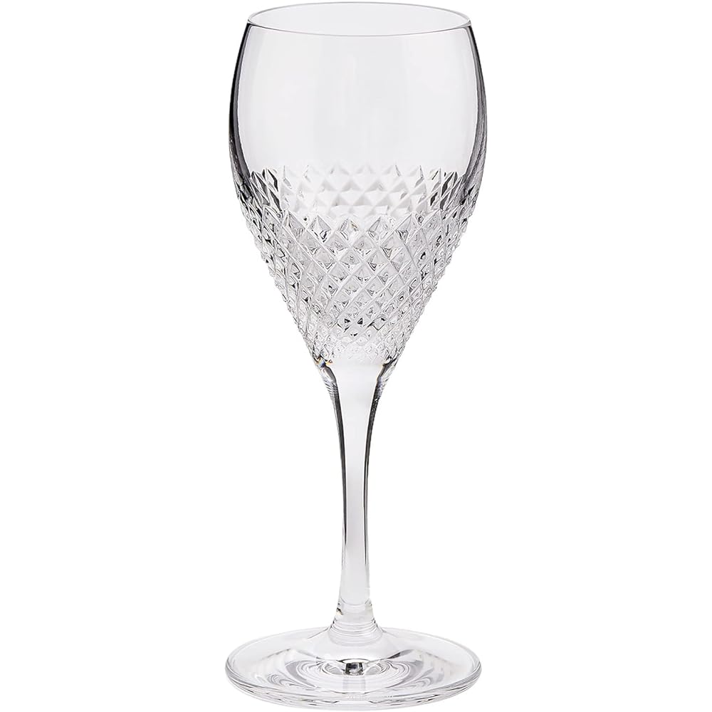 [Regular Imported Product] Wedgwood Vera Wang Diamond Mosaic Wine Glass Pair Height 22cm Wedding Gift 1065056