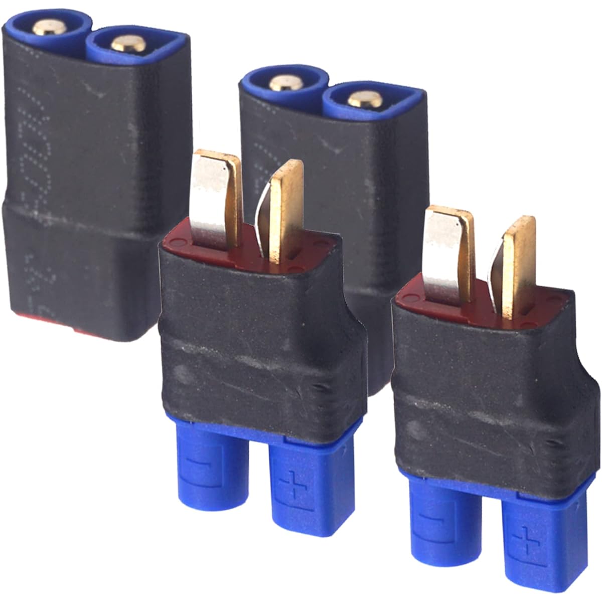 Mirthobby EC3 Plug to T Plug Deans Style Male Female Connector Adapter for RC FPV Battery Charging ESC 2 Pairs