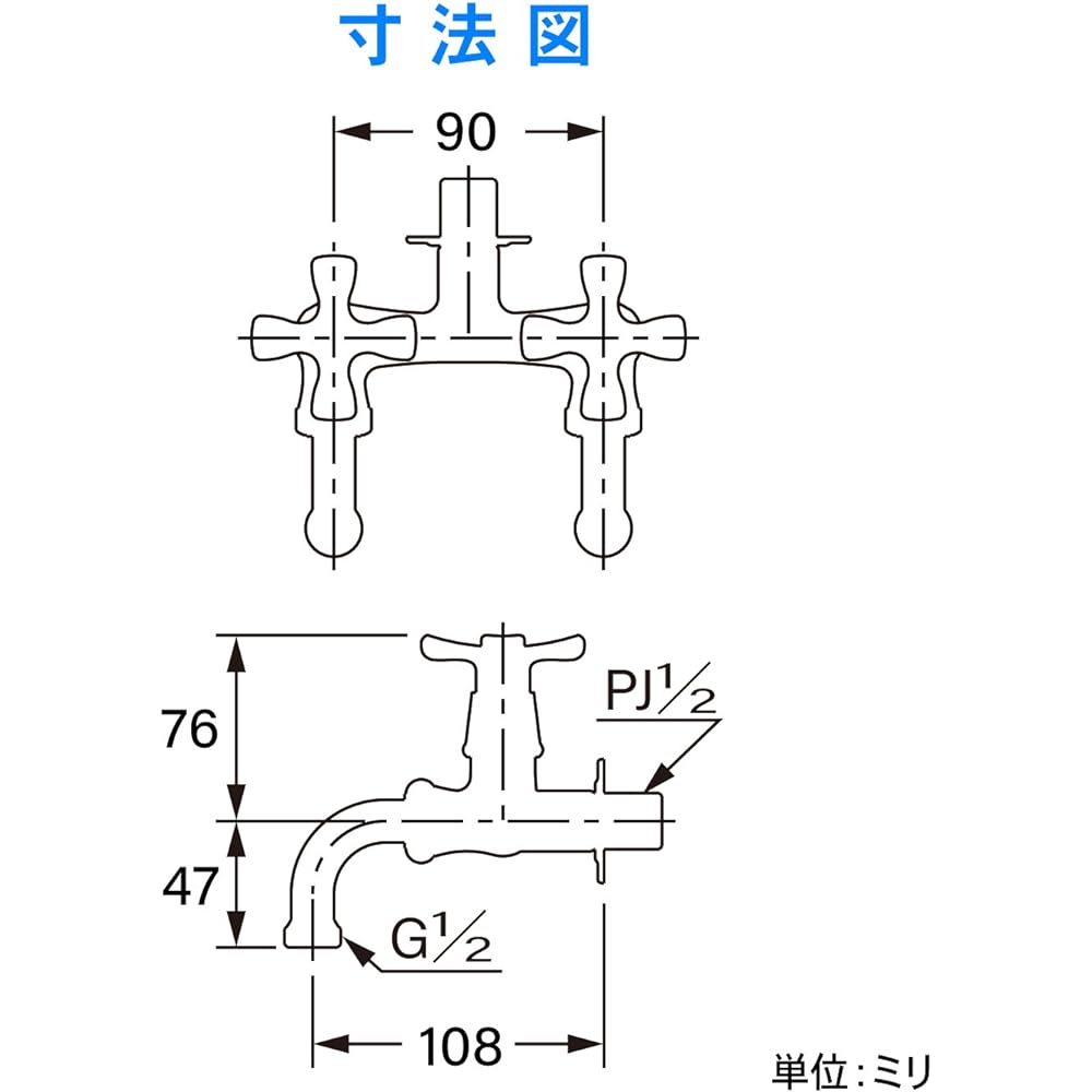Kakudai Garden Double-mouth Home Faucet Bronze 705-104-13