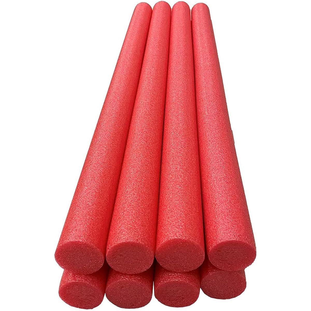 Oodles of Noodles 2" Diameter x 35" Length Red Closed Cell Foam Sticks, Red, Pack of 8