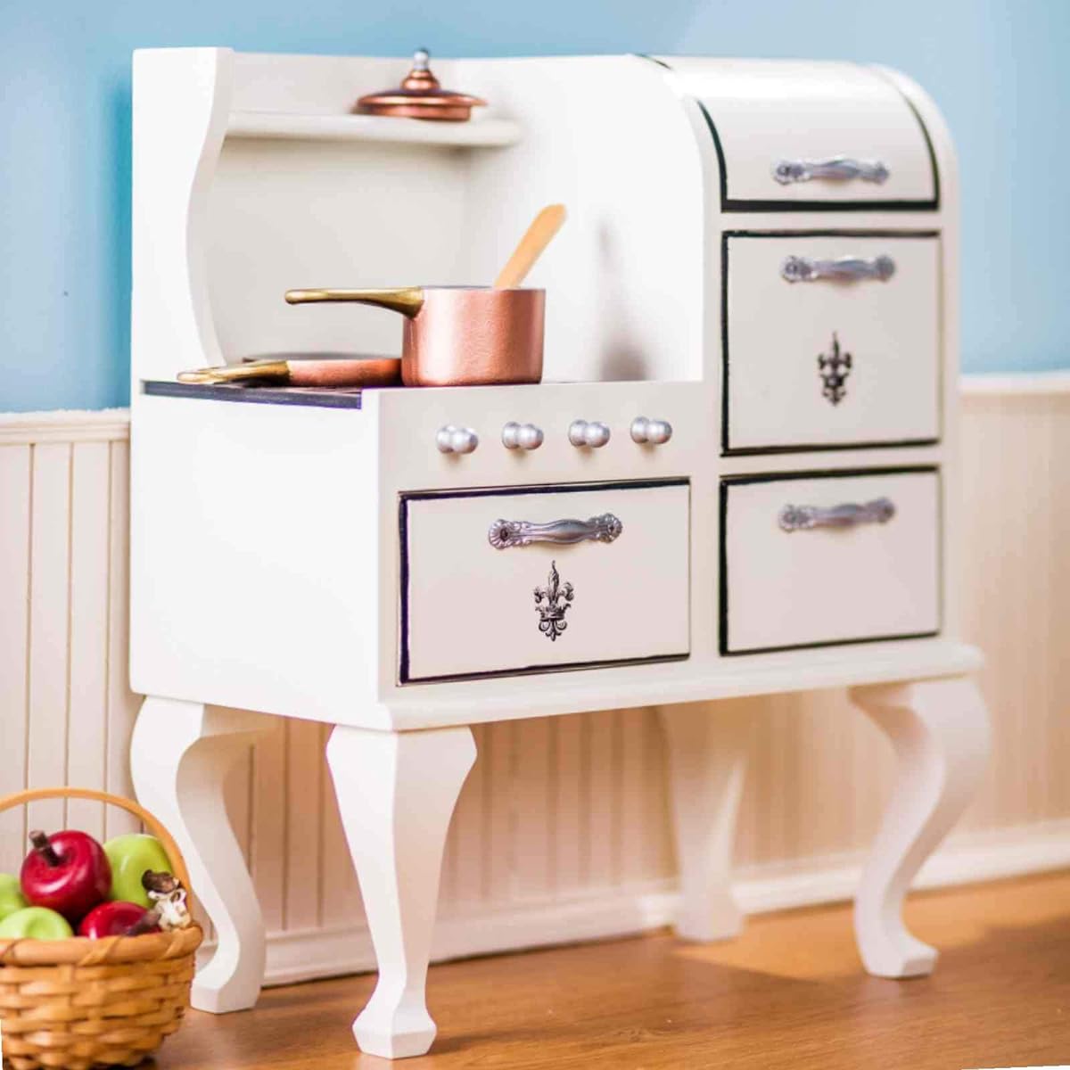 The Queen's Treasures 1930's Style Stove and Kitchen Furniture for 18 inch Dolls and American Girl Dolls