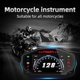 inscriptions by LED Speedometer LED Speedometer ABS Speedometer LCD Digital Odometer Fuel Gauge for 1/2/4 Cylinder