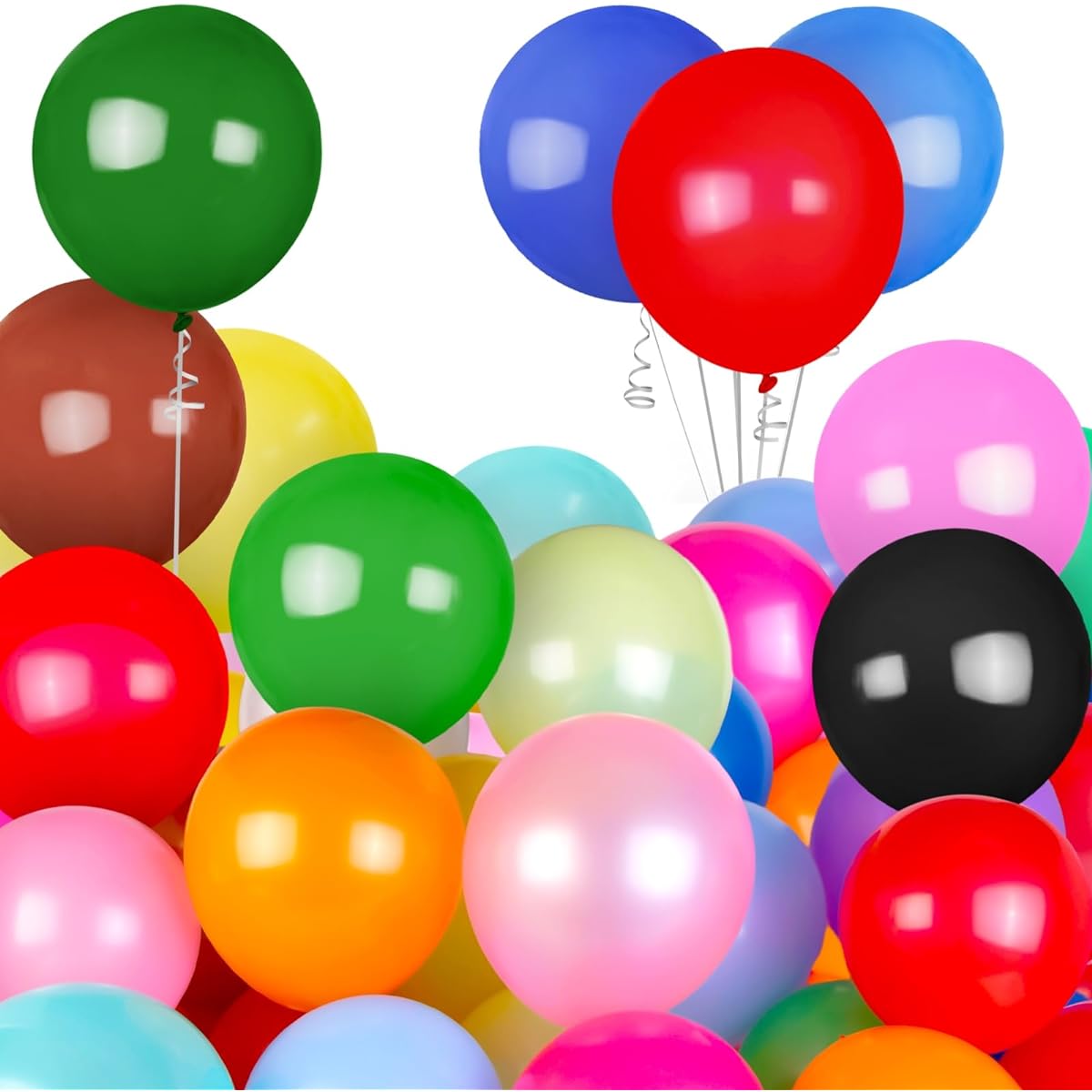 MCPINKY Rainbow Balloon Pack Party Balloons Bulk 12" Latex Balloons Garland Arch for Kids Birthday Wedding Anniversary Celebration 16 Colors