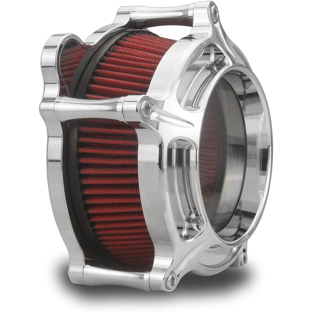 Chrome See-Through Air Cleaner Kit for Harley Softail Deluxe FLSTN/I 2005-2015 Road King FLHR/I Glide 1999-2007 Dyna Wide Glide 1999-2017