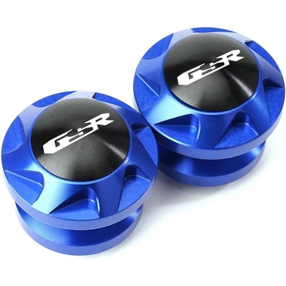 Bike Stand Screw Slider 8mm Motorcycle CNC Swing Arm Spool Slider Stand Screw Accessories For GSR 400 600 750 GSR400 GSR600 GSR750 All Year (Color: Blue)
