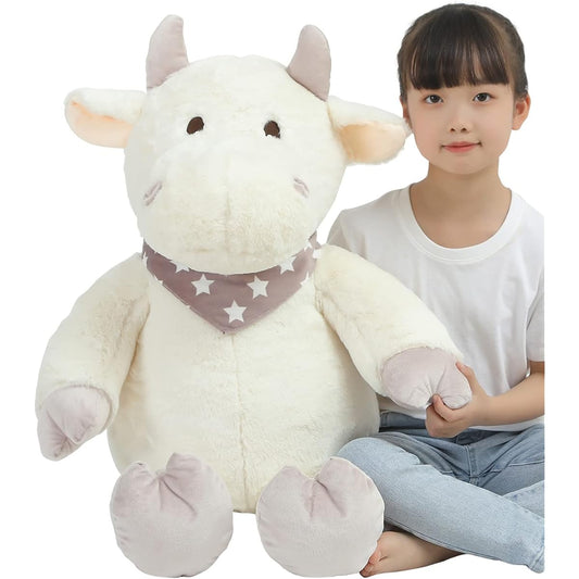 31.5inch Cow Stuffed Animal Plush Toy Cute Anime Cow Body Soft Pillow Doll Cute Cow Plush Toy Great for Kids Birthday Valentine Gift