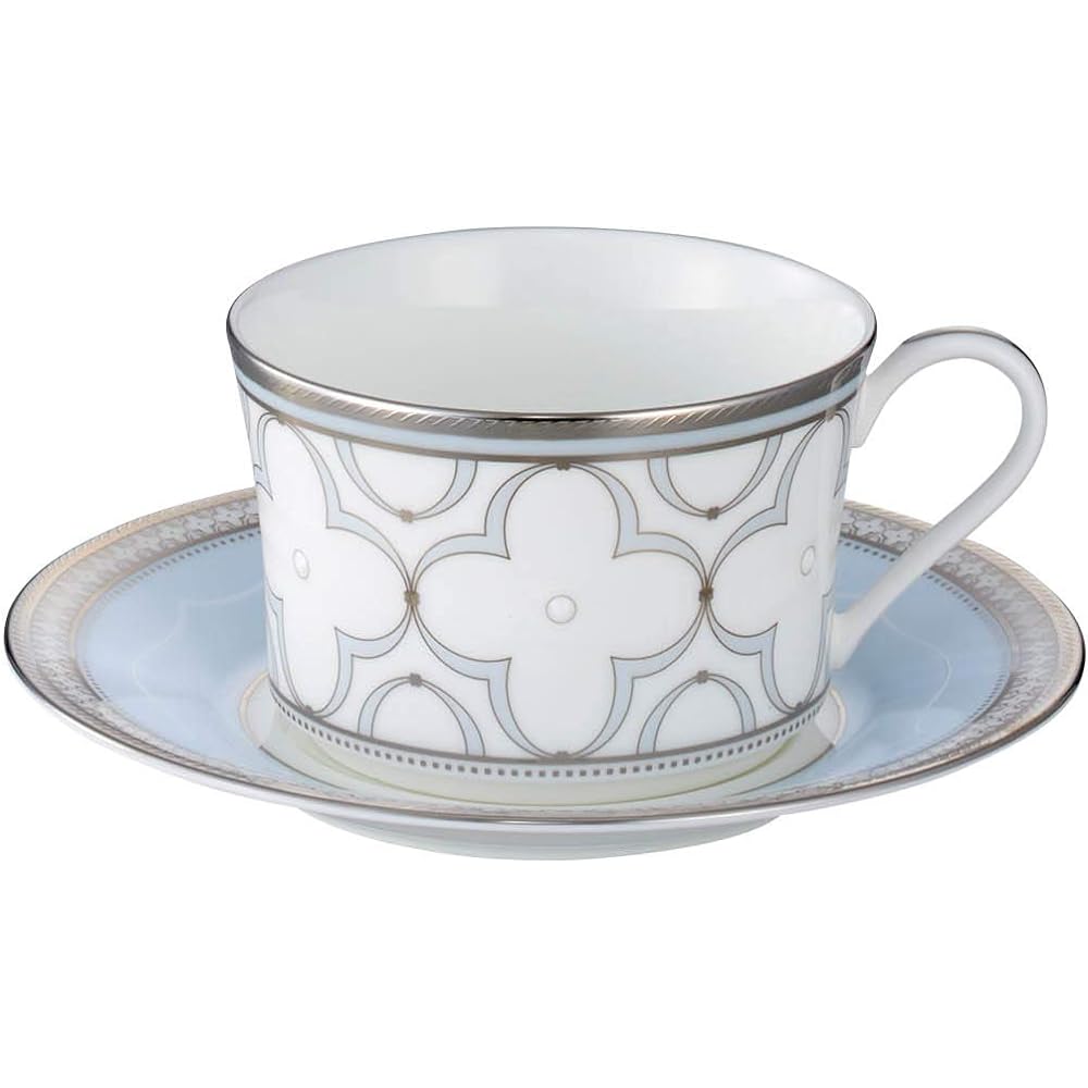 Noritake Cup & Saucer (color-changing pair set) (for coffee and tea) Approx. 245cc Trefolio Gold/Platinum 2 customers Gold/Platinum Bone China P93686/4945-57