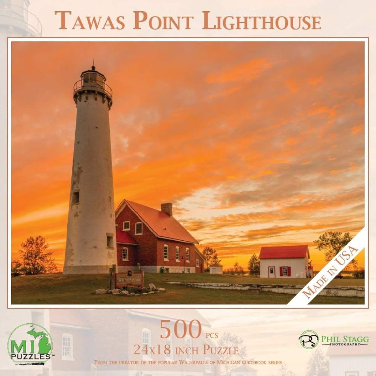 Tawas Point Lighthouse 500 Piece MI Puzzle Jigsaw Puzzle
