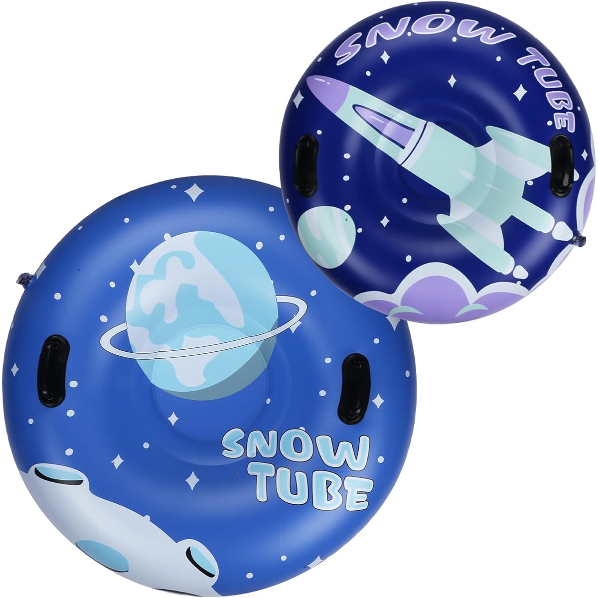 TIDYON Snow Tube 48" & 38" Sled Inflatable Snow Sled for Kids and Adults, Durable Thick Snow Tube for Winter Fun and Family