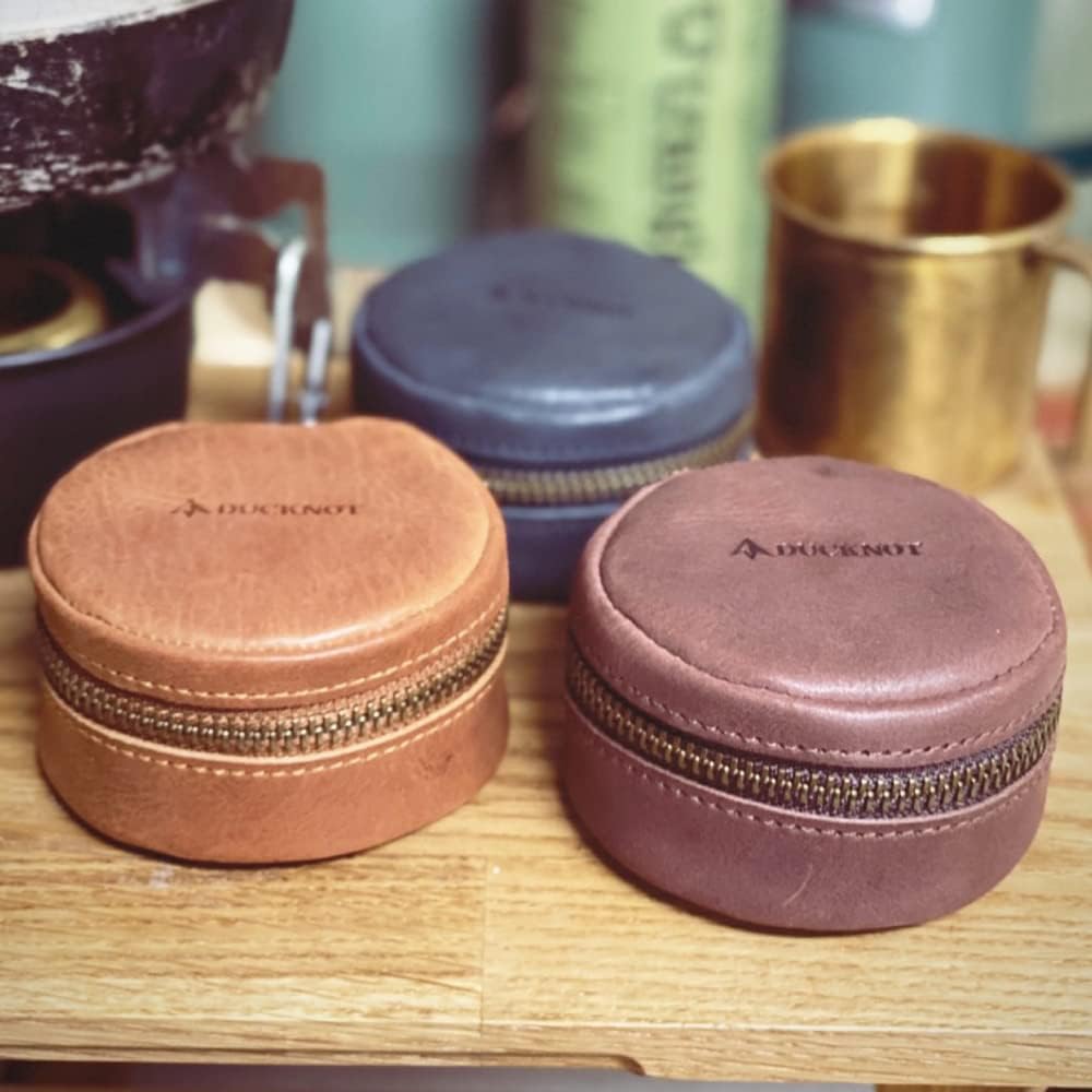 DUCKNOT Alst Leather Case Alcohol Stove Alcohol Burner Storage Case Pouch Genuine Leather Made in Japan