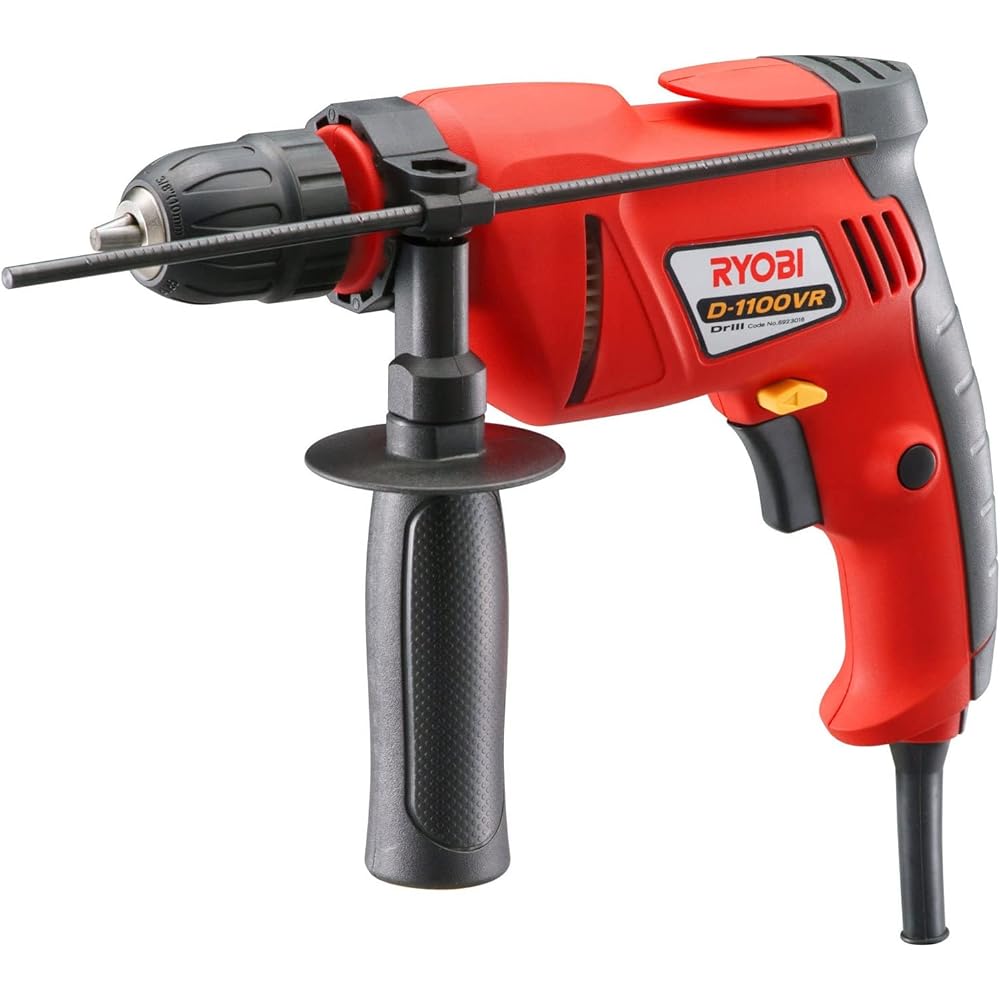Kyocera Old Ryobi Drill D-1100VR Ironwork 10mm Woodwork 25mm 648550A [Drilling according to the application with 13 drill sets] Maximum drilling capacity (Ironwork) 10mm / (Woodwork) 25mm Chuck capacity 1.0~10mm Keyless chuck