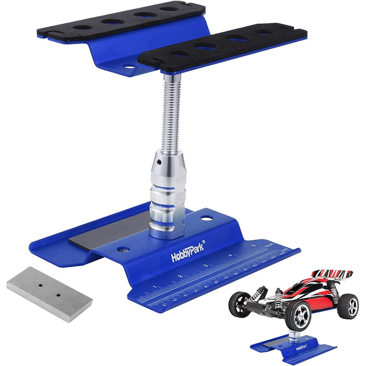 HobbyPark Aluminum RC Car Work Stand with Weight Station Repair Tools for 1/12 1/10 1/8 Crawler Truck Buggy Traxxas TRX4 Redcat Axial RC4WD HPI Losi