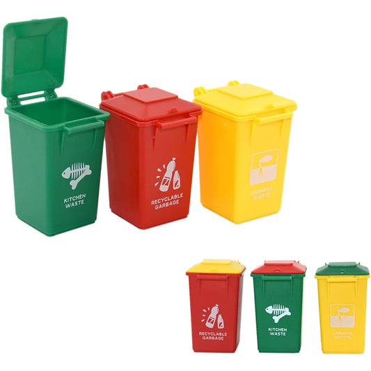 AITING Trash Can Toy Kids Toy Push Car Garbage Can Truck Garbage Can Mini Curbside Car Garbage Can