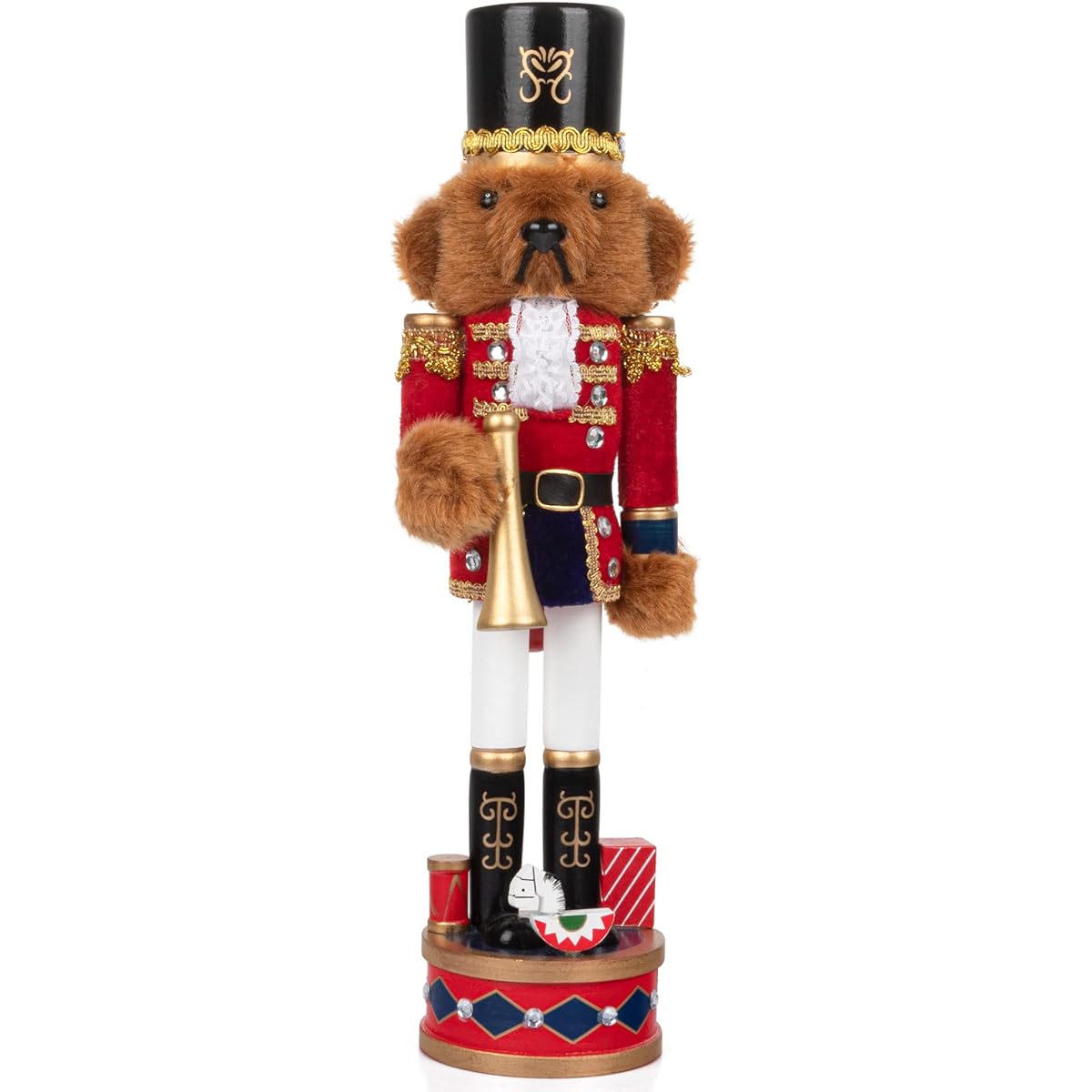 KI Store Nutcracker Bear 14 Inch Christmas Bear Soldier Nutcracker Figure Decoration