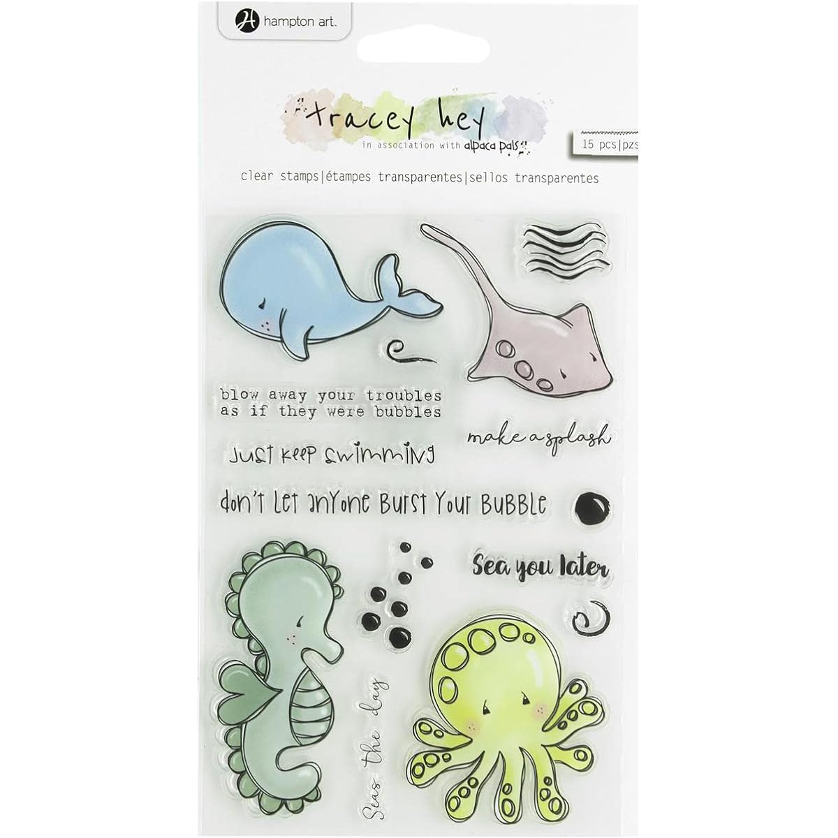 Hampton Art TH Clear Stamps Splash, None