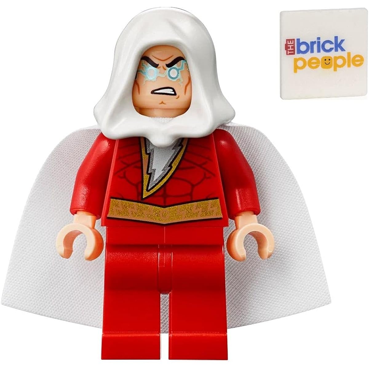 LEGO Super Heroes: Shazam minifigure with extra hair and power blast