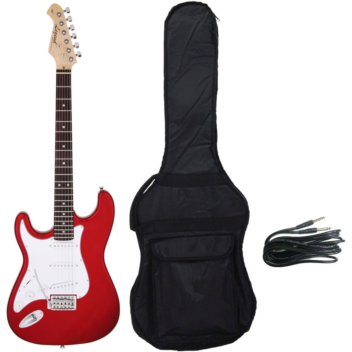 [With case] Legend LST-Z L/H CA (Candy Apple Red) Left Hand Stratocaster Electric Guitar