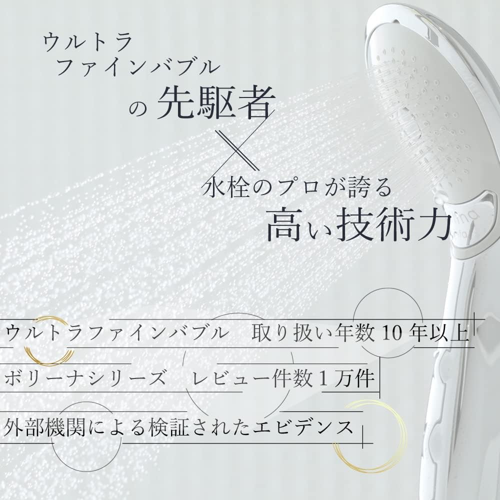 Bollina Ultra Fine Bubble Shower Head Bollina Ninfa Plus Micro Nano Bubble TK-7100-P